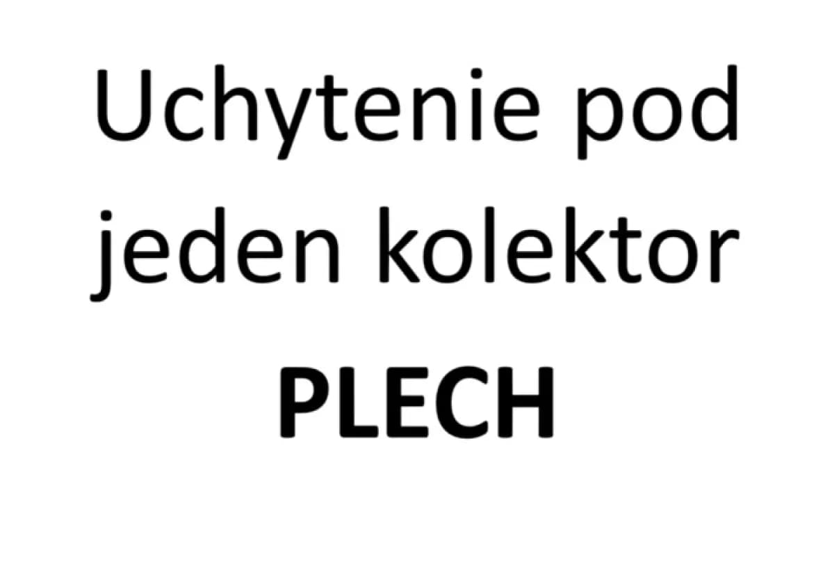 Uchytenie pod jeden kolektor na plech