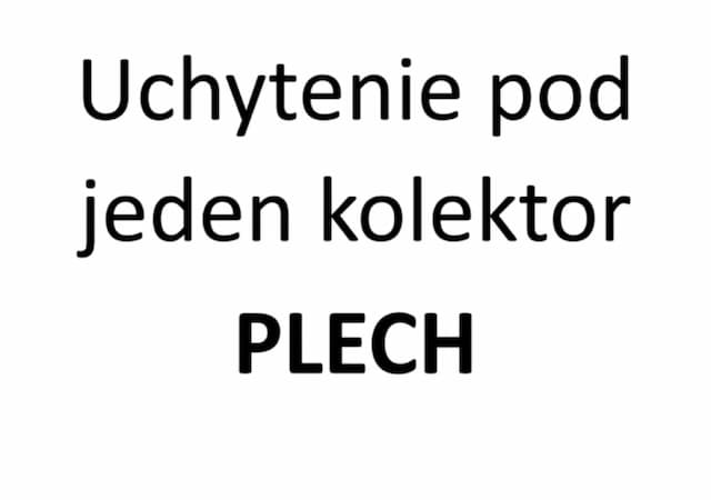 Uchytenie pod jeden kolektor na plech